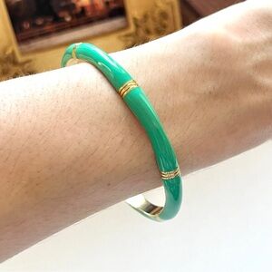 J. Crew turquoise & gold bracelet bangle